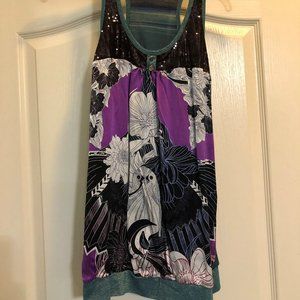 CUSTO BARCELONA PREMIUM SILK TANK TOP 2 MED OWL